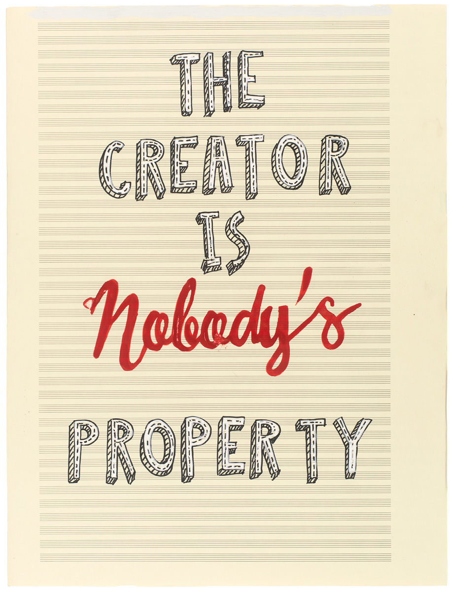 The Creator is Nobodys Property - Zenita Komad 2015